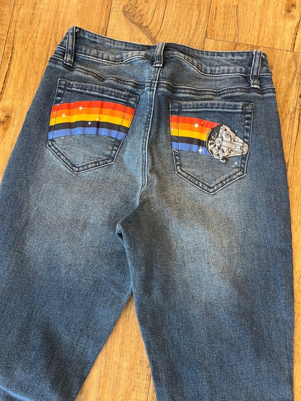 Star Wars her Universe Dark Wash Jeans with Rainbow Back Pocket Accents